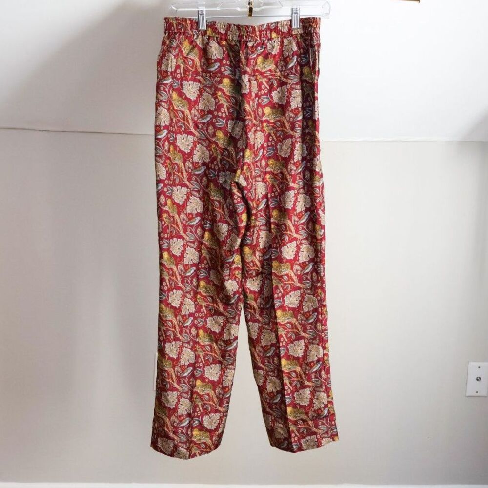 J.Crew Collection Pull-on Silk-Twill Pant in Jungle Cat Print sz 6